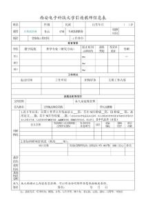 西安電子科技大學(xué)引進(jìn)教師信息表　
