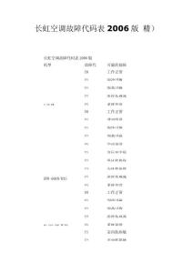 長虹空調故障代碼表2006版  精）