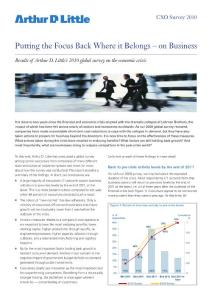 Putting the Focus Back Where it Belongs – on Business