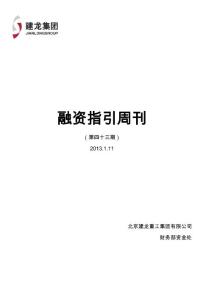 融资指引周刊01 07-01 11