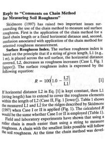 Reply to "comments on chain method for measuring soil roughness"