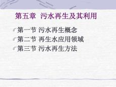 [環(huán)境科學(xué)/食品科學(xué)]第一篇第5章污水再生及其利用