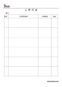 工作日志表
