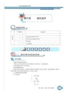 高三生物 高考一轮复习  完美详细讲义 精品 第六讲 遗传规律