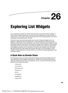 Chapter 26 Exploring List Widgets