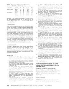TIME DELAY ESTIMATION OF UWB RADAR SIGNALS BACKSCATTERED FROM A WALL