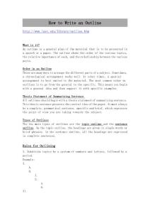 How to Write an Outline