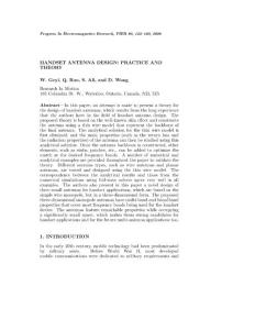 HANDSET ANTENNA DESIGN: PRACTICE AND THEORY