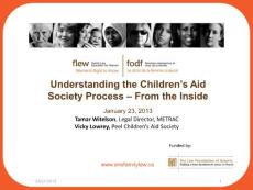 儿童慈善机构 Understanding the Children’s Aid Society Process – From the Inside