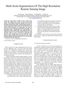 Multi-scale segmentation of the high resolution remote sensing image