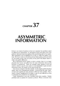 37 Asymmetric Information