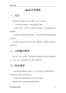 Java開發規范