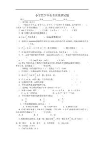 北师大版数学六年级下册期末试卷5