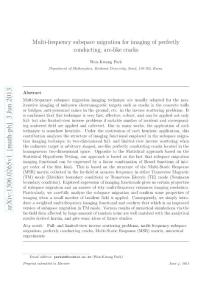 Multi-frequency subspace migration for imaging of perfectly conducting, arc-like cracks