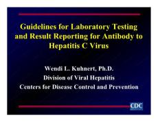 Guidelines for Laboratory Testing  Guidelines for Laboratory Testing