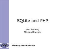SQLite and PHP