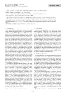 p-Type Electrical Conduction in ZnO Thin Films by Ga and N Codoping_略d