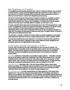 How Regulations are Classified