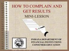 HOW TO COMPLAINT AND GET RESULTS MINI-LESSON