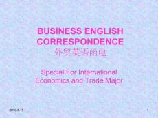 BUSINESS ENGLISH CORRESPONDENCE