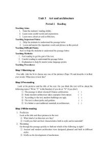 Unit 3  Art and architecture Period 2  Reading