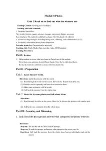 英語：Module 8 Unit 2 Read on to find out who the winners are教案（外研版九年級上）doc