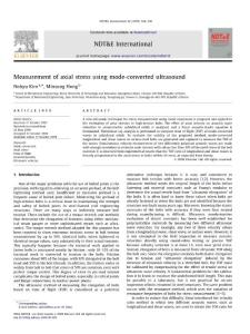 Measurement of axial stress using mode-converted ultrasound