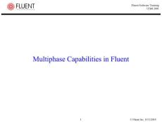Fluent多相流模拟 Multiphase Flow Modeling