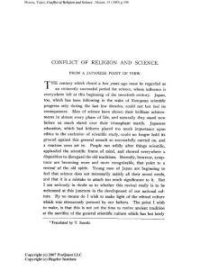 Motora Yūjirō 1905 The cflincts of religion and science