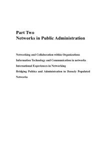 2008年公共管理国际会议论文集-公共管理网络专题（175页WORD版）Networks in Public Administration