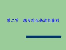 练习对生物进行鉴别