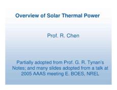 Lec14_Solar Thermal Summary