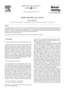 Innate immunity an overview