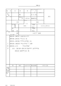 人才信息簡(jiǎn)歷樣表
