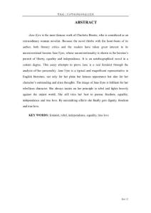 《简爱》中女权主义意识(英文)