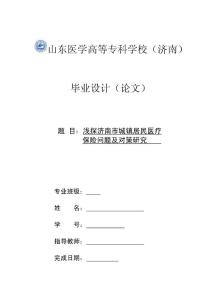 浅析济南市现行城镇居民医疗保险制度问题与对策探究