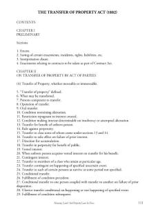 the transfer of property act (1882) - Displacement Solutions