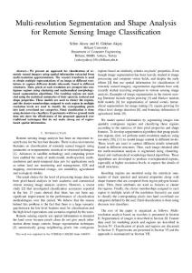 Multi-resolution Segmentation and Shape Analysis for Remote Sensing Image Classi?cation