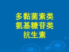 多黏菌素类与氨基糖苷类抗生素——药理学精品课件