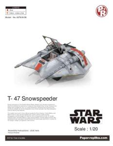 紙模星戰戰艦snowspeeder