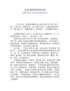 山南,我眷戀的戰(zhàn)友情