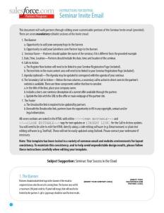 PMK- Seminar Invite Email Instructions