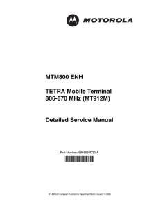Motorola MTM800E车台维修手册