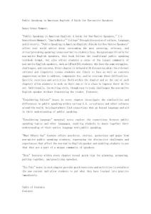 Public Speaking in American English by Nancy Grass Hemmert