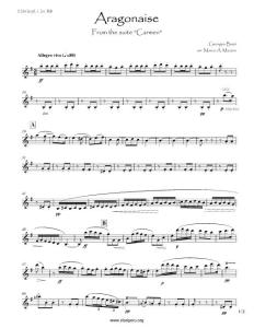 比才 阿拉贡舞曲 单簧管四重奏 分谱 [Clarinet_Institute] Bizet-Aragonaise for Clarinet Quartets 乐谱