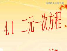 數(shù)學(xué)： 4.1《二元一次方程》課件（浙教版七年級(jí)下）