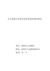 經濟發展調研報告