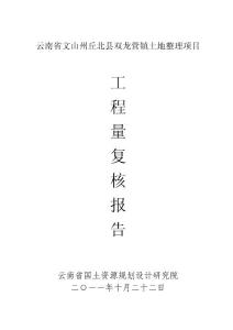 土地整理项目复核报告范本