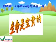 （鄂教版）六年級品德與社會上冊課件 生命是寶貴的 1