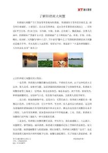 了解阳澄湖大闸蟹